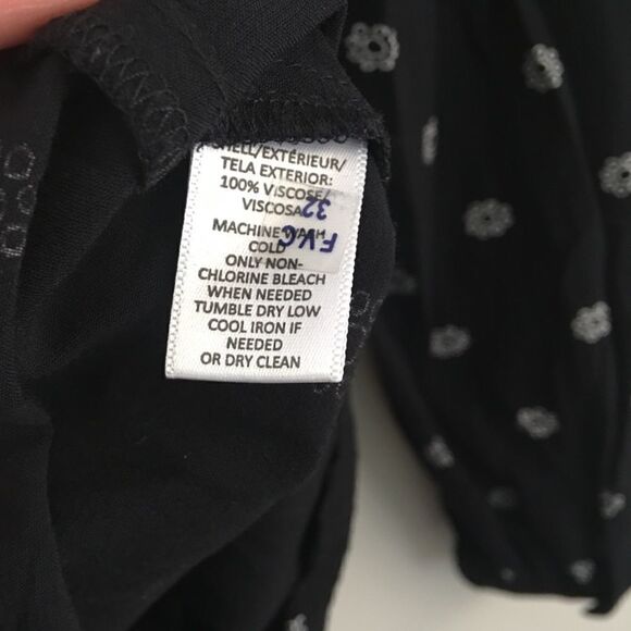 LOFT black & white print peasant top | MP - Picture 7 of 7